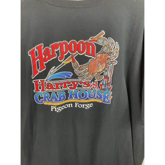 Harpoon Harry's Crab House Pigeon Forge Mens 2XL Black Short Sleeve T-shirt - Picture 5 of 7